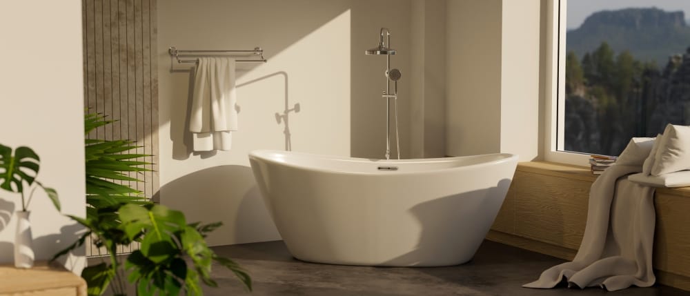 Exclusive sanitary products for first-class luxury bathrooms: bathtubs, showers, and fixtures 1 Exclusive sanitary products1